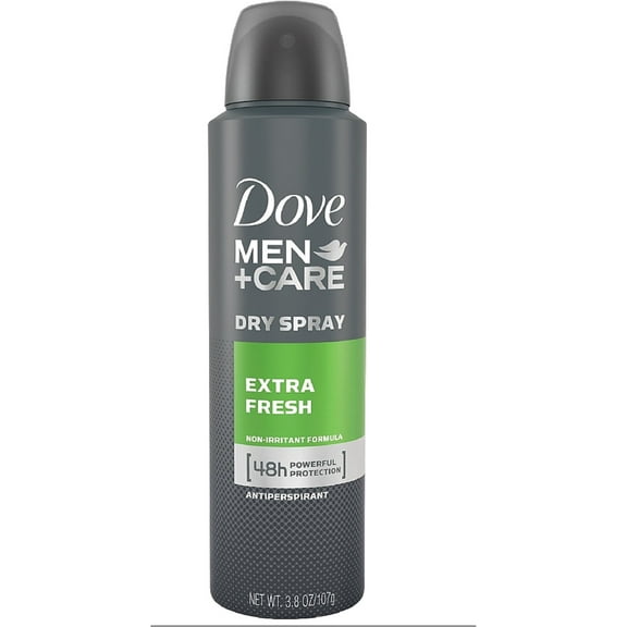 Dove Men   Care Dry Spray Antiperspirant, Extra Fresh 3.8 oz (Pack of 2)
