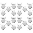 thumbnail image 1 of Miangastore 20pcs Fashion Suspender Clips Holders Heart Metal Pacifier Clips Buckle Clips Sewing Tools for Men Women (Silver), 1 of 8