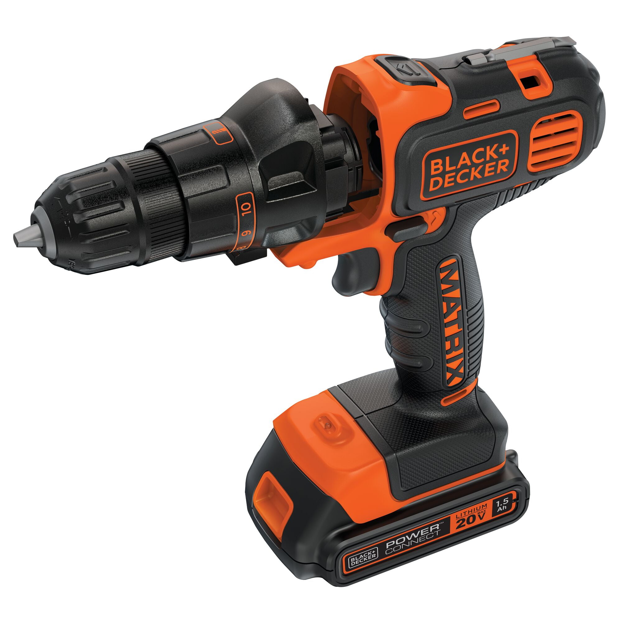  BLACK+DECKER 20V MAX Matrix Cordless Drill/Driver (BDCDMT120C), Drill  Kit (Orange) : Tools & Home Improvement