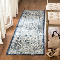 SAFAVIEH Brentwood Dimas Oriental Runner Rug, Light Gray/Blue, 2' x 6'