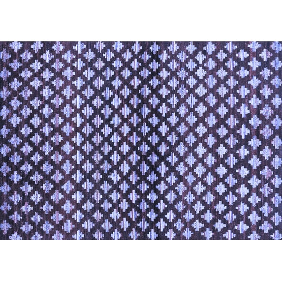 Ahgly Company Machine Washable Indoor Rectangle Abstract Blue Contemporary Area Rugs, 2' x 3'