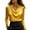 515_Yellow, variant on Women Shirts Women'S Elegant Cowl Neck Satin Blouse Long Sleeve Work Shirt Top, Women Shirts M