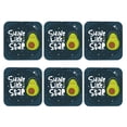 thumbnail image 2 of Disketp Avocado In Space1 Funny Coasters,6 Pcs Leather Coasters With Holder, Perfect Housewarming Hostess Gifts,Protect Furniture From Water Marks Scratch And Damage, 2 of 9