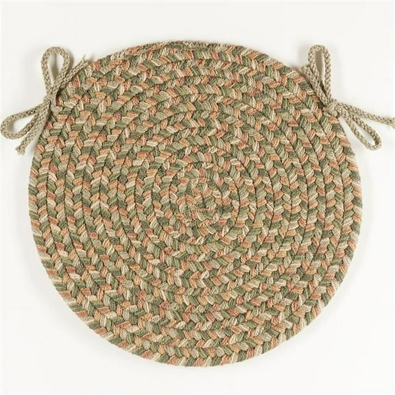 Rhody Rug CD66A015X015 15 in. Camden Basil Tweed Chair Pad