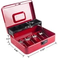 thumbnail image 4 of Locking Cash Box with Lock Money Box with Cash Tray Lock Box with Key Money Saving Organizer .Lx .Wx .H es XL Large, 4 of 7