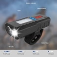 thumbnail image 4 of LED Bike Light 800 LM USB Rechargeable Bicycle Front Rear Safety Light w/4000mAh Battery IPX5 Waterproof Bike Headlight w/6 Lighting Modes Bike Flashlight for Road Bike, 4 of 9