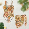 thumbnail image 6 of Whosucclay Floral Girls Swimsuit, Removable Bra Comfy Bathing Suit with Cover Up for Swimming, 17-18 Years Old, 6 of 9