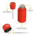 thumbnail image 3 of RTIC Journey 12 oz Insulated Ceramic Lined Water Bottle, Persimmon, 3 of 8