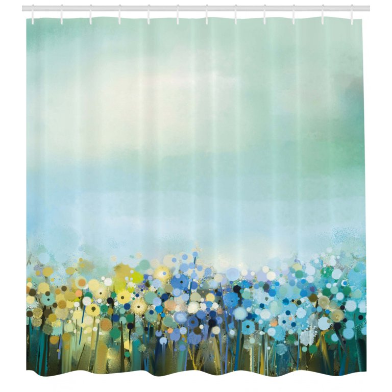 180cm(W) X 200cm(L) Shower Curtain + Bathroom Mat Rug Set Cool Art