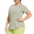 thumbnail image 6 of Women's Plus Size Shirts Short Sleeve Workout Shirts Quick Dry T-Shirts Loose Fit Tunic Tops for Athletic Yoga Running, 6 of 7