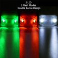 thumbnail image 4 of 12 luces LED de navegación para barco para yates, caza, motos, pesca nocturna (rojo, verde, blanco), 4 of 5