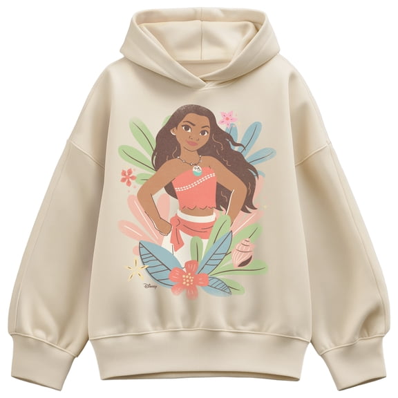 Moana - Tonal Floral - Women's Oversized Fleece Hoodie Sweatshirt