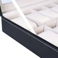 thumbnail image 6 of 12 Slots Watch Box, High-grade Leather Watch Collection Storage Box, Black, 6 of 7