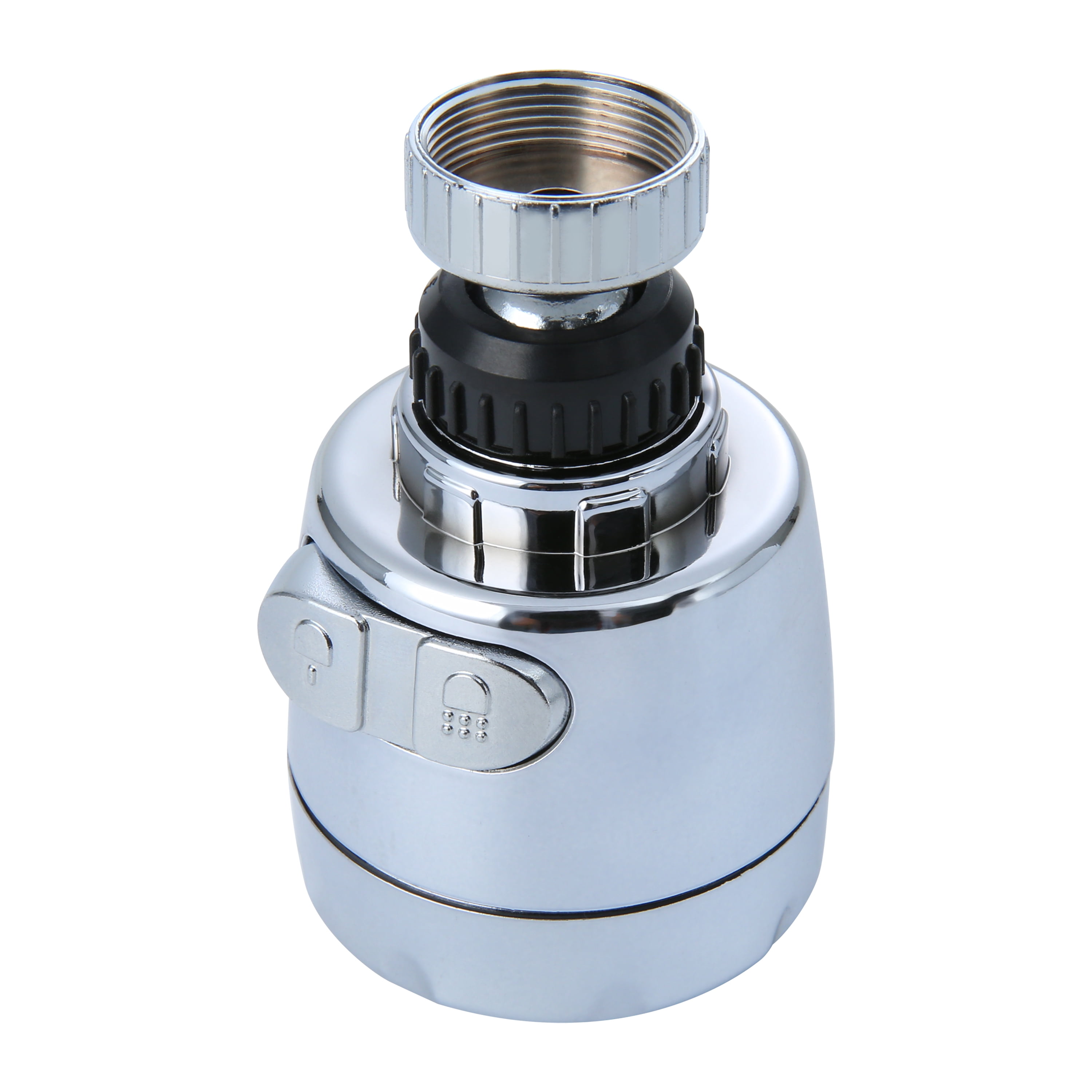 Mainstays 360° Rotating Dual Thread Faucet Aerator with Two-Mode Sprayer in Chrome