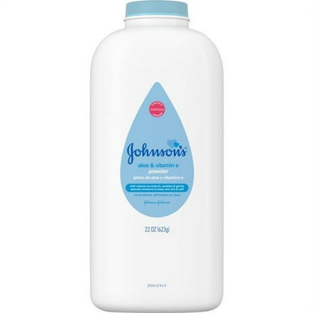 Johnson's Baby Powder w/ Aloe Vera & Vitamin E Rash Protection 22oz,3-Pack