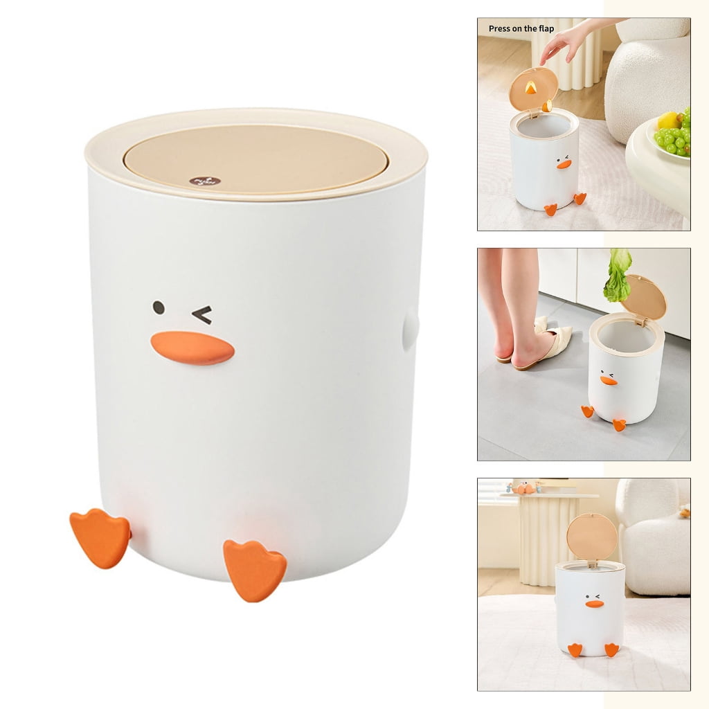 WINDLAND Duck Trash Can Creative Designs Modern Household Decors Kitchen Bathroom Utility