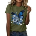 thumbnail image 1 of T-shirt Mode Femme Imprimé Col Rond Manches Courtes Décontracté pour Confort Athlétique et Usage Quotidien, 1 of 5
