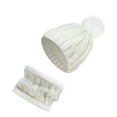 thumbnail image 4 of QualitChoice Winter Caps Decorative Hat Scarf Set Adorable Autumn Crochet Neckerchief Sports Two-piece Stylish Collar White 1Set, 4 of 6