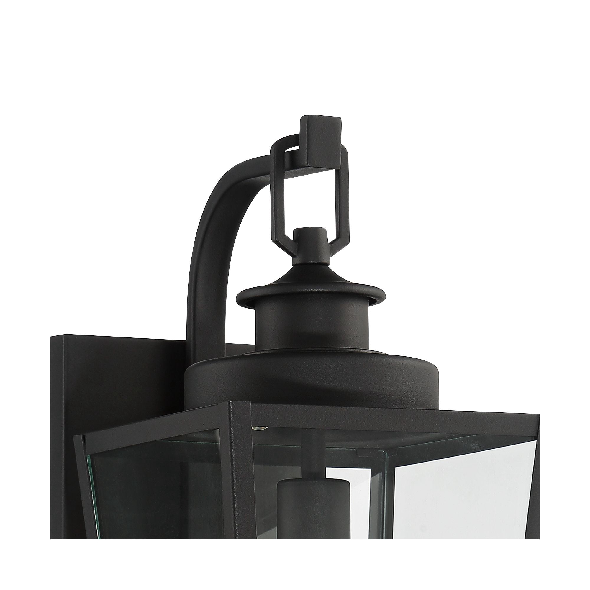 Possini Euro Design Ackerly Modern Outdoor Wall Light Fixture Textured Black 17 1/4" Clear Glass for Post Exterior Barn Deck House Porch Yard Patio