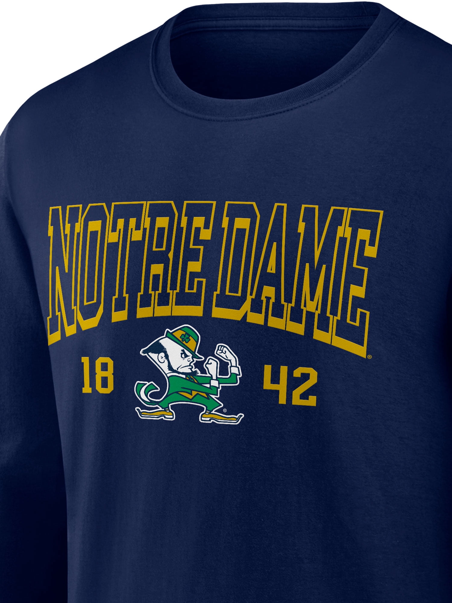 NCAA Notre Dame Fighting Irish Men's Cotton Navy Long Sleeve T-Shirt
