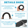 thumbnail image 3 of Uxcell 1-11/16" ID x 3.3Ft x 0.59" Pipe Insulation Foam Tube Black, 3 of 7