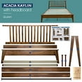 thumbnail image 3 of Acacia Kaylin 14 Inch Wood Platform Bed Frame with Headboard, Queen, Caramel, 3 of 5