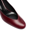 thumbnail image 3 of XYD Women Round Toe Pumps Slender Ankle Strap Self-tie Kitten Low Heel Ballroom Party Cute Retro Leather Shoes Size 5 Red, 3 of 4