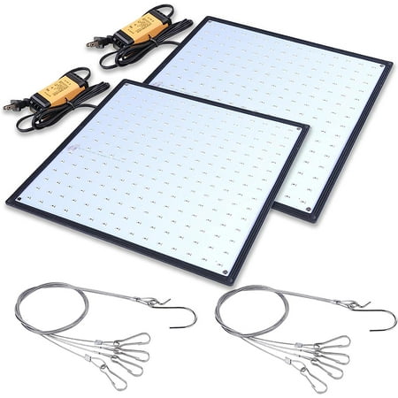 

225 Blue Red Orange White Leds Grow Light Ultrathin Panel Lamp Hydroponic Plant For Growing Room (Pack Of 2)