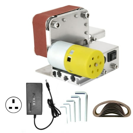 

2024 Mini Belt Machine Electric Polishing Grinding DIY Desktop Sander Accessories AC 110240VUK Plug 895 (200W)