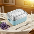 thumbnail image 4 of ChicYu Stainless Steel Lunch Box Compartmentalized Rice Steaming Lunch Box Large Capacity Double-Layer Lunch Box for Carrying Lunch to Office(Small Size 2 Grids), 4 of 5