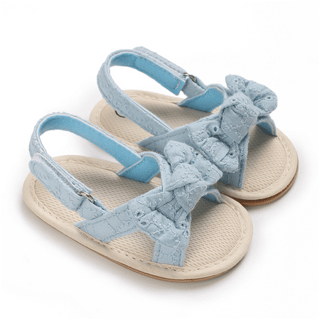 Loliuicca Baby Girl Summer Sandals Bow Open Toe Soft Sole Shoes for Daily