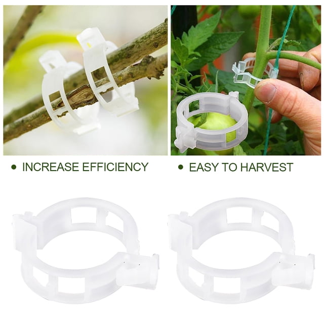 Clips de plástico para soporte de plantas para tomate, enrejado colgante, vid, conecta plantas, invernadero, verduras, suministros de jardín ZefeiWu 8390614370876