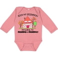 thumbnail image 3 of Inktastic Book My Reservation I'm Going to Grandma and Grandpa's Boys or Girls Long Sleeve Baby Bodysuit, 3 of 5