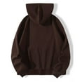 thumbnail image 5 of Fanxing Juniors Plus Size Hoodies Sweatshirt Long Sleeve Zip Up Spider Net Print Casual Y2k Hooded Jacket with Pocket Coffee,XL, 5 of 6