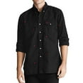 thumbnail image 2 of Polo Ralph Lauren Men's Black Classic Fit Embroidered Oxford Shirt, Medium, 2 of 2