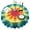 Tie Dye Soft, variant on Rainbow Tie Dye Mandala Pattern Round Tablecloth 60"x60",Wrinkle Wipeable Table Cloth for Kitchen Dining Room Picnic Patio Party