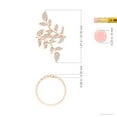 thumbnail image 3 of ANGARA Natural Pave Set Diamond Olive Leaf Vine Ring in 14K Rose Gold for Women (Size-1.3mm| Color-G| Clarity-VS2) | April Birthstone, Anniversary, Jewelry Gift for Women | Natural Diamond Ring, 3 of 8