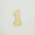 thumbnail image 1 of 1 Pc, 6 Inch X 1/8 Inch Thick Collegiate Font Wood Numbers 1 Easy To Paint Or Decorate For Indoor Use Only, 1 of 3
