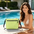 thumbnail image 6 of UNLLLL Waterproof Zipper Storage Crossbody Bag, Portable PVC Beach Toiletry Organizer, Travel Dry Shoulder Bag, for Swimming Diving Outdoor Adventure Use (Green), 6 of 7