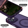 thumbnail image 2 of shiyou-Phone Case for iPhone 16 Plus Case Compatible with MagSafe, Case for iPhone 16 Plus Magnetic Slim Thin Translucent Matte Back Shockproof Anti-Yellow Protective Cover Case Dark Purple, 2 of 4