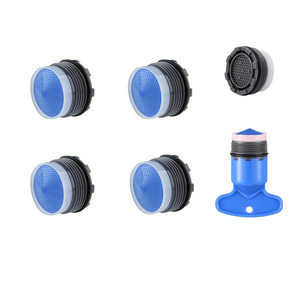 M22 Faucet Aerator, 5 Pieces Water Saving Faucet Aerator with Filter, Faucet Aerator with 2 Faucet Spanner for Bathroom and Kitchen Sink Faucet