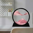thumbnail image 2 of Aoderun Moving Sand Art Picture Glass Sand Art Liquid Motion with Black Frame (7" Pink), 2 of 7