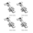thumbnail image 1 of 4 Pack Frameless Full Overlay Adjustable Closing Speed Close Cabinet Hinges Disassembly Close Hinges, 1 of 5