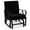 Black, variant on Demi Bonn Patio Glider Rocking Chair with Thick Cushion and Curved Armrest, Outdoor Glider Chairs for Porch, Balcony, Poolside, Black