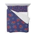 thumbnail image 7 of Navy Blue Coastal Full Size Down Alternative Comforter, Lightweight Comforter Quilt Bedding Set with Pillow Shams Red Lobster Nautical Ocean All Seasons Bed Comforter Duvet Insert 78"x90", 7 of 7