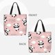 thumbnail image 2 of Disketp Panda Bolsa Tote de Lona para Mujer, Bolso de Hombro y Cruzado con Cierre de Cremallera, 2 of 7