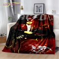 thumbnail image 1 of Manta de felpa suave con patrón de banda AC/DC, manta de franela para sala de estar, dormitorio, cama, sofá, cubierta de Picnic, 1 of 4