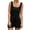 Black, variant on Aayomet Womens Jumpsuits Casual Women U Neck Feather Solid Sleeveless Tank Top Loose Shorts Jumpsuits,Black XL