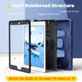thumbnail image 3 of Fintie Case for iPad 9th Generation (2021) / 8th Gen (2020) / 7th Gen (2019) 10.2 Inch, Protective Fully-Body Rugged Heavy Duty Shockproof Tablet Case with Built-in Stand for Kids, Navy Blue, 3 of 9