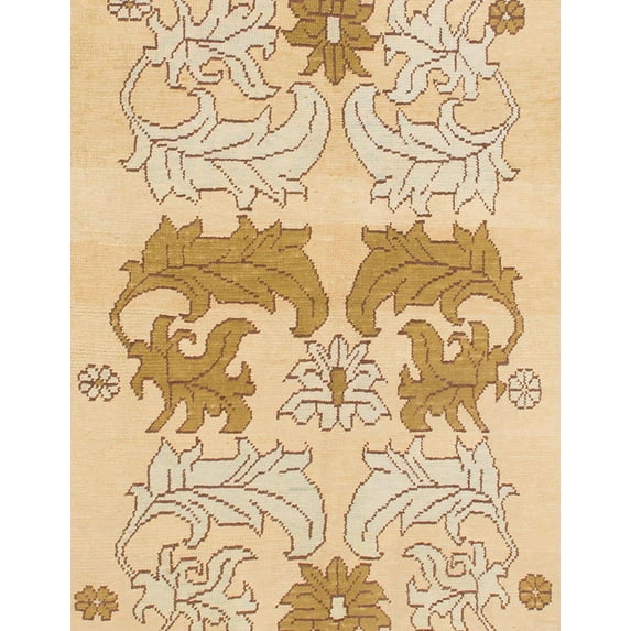 Ahgly Company Indoor Rectangle Abstract Yellow Abstract Area Rugs, 4' x 6'